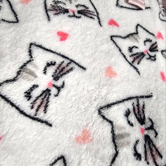 Pillow Talk Cat 2-Piece Cozy Fleece Pajama Set Hooded Top & Bottoms Ladies Sz M - Picture 6 of 12